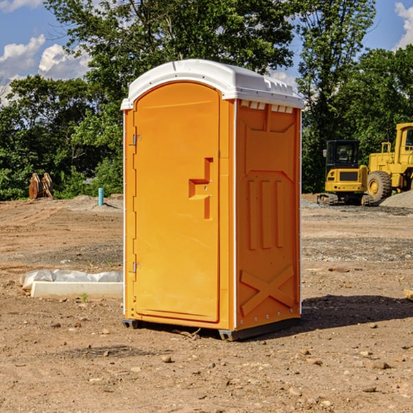 what is the expected delivery and pickup timeframe for the porta potties in Howland Center